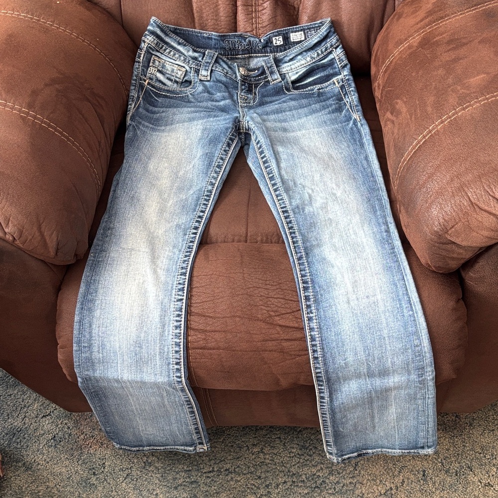 Miss Me Light Blue Slim Boot Cut Jeans